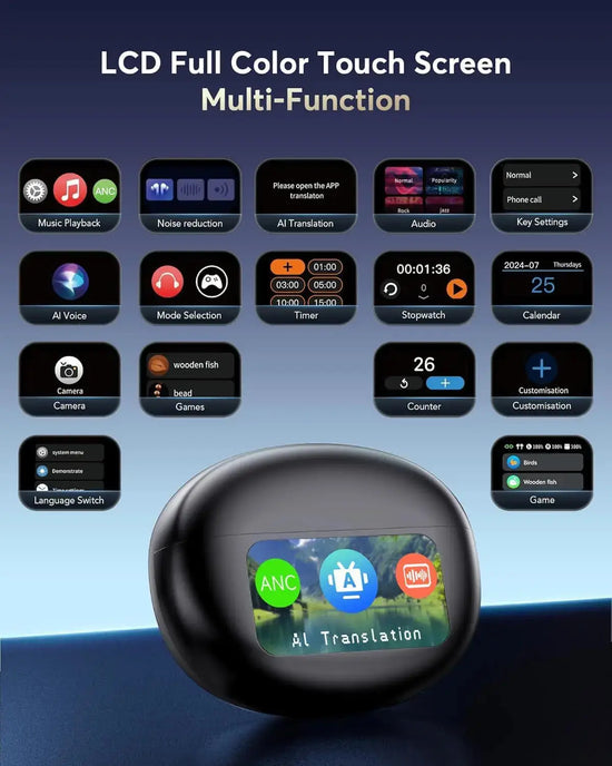 Professional AI Translator Earbuds - 188 Languages, 36H Battery Life EchoNexus INC.