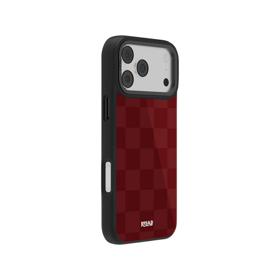 Maroon Check | Burgundy Checkerboard iPhone Case KELAB