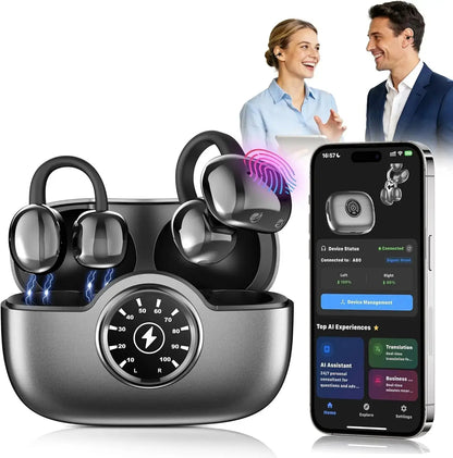 Professional AI Chip Translator Earbuds - App-Free, 60H, BT 6.0 EchoNexus INC.