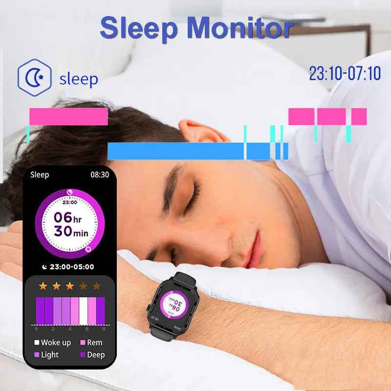 Bluetooth Sports Smartwatch Blood Pressure Blood Oxygen Monitoring - Lxvox